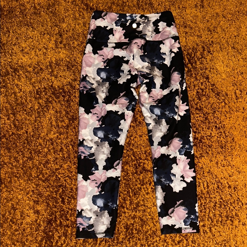 Balance Collection Floral Print Leggings - Black, Pink, Gray - Picture 4 of 6